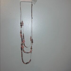 Catos Multi Strand Beaded Necklace with a mix of pink and neutral toned beads